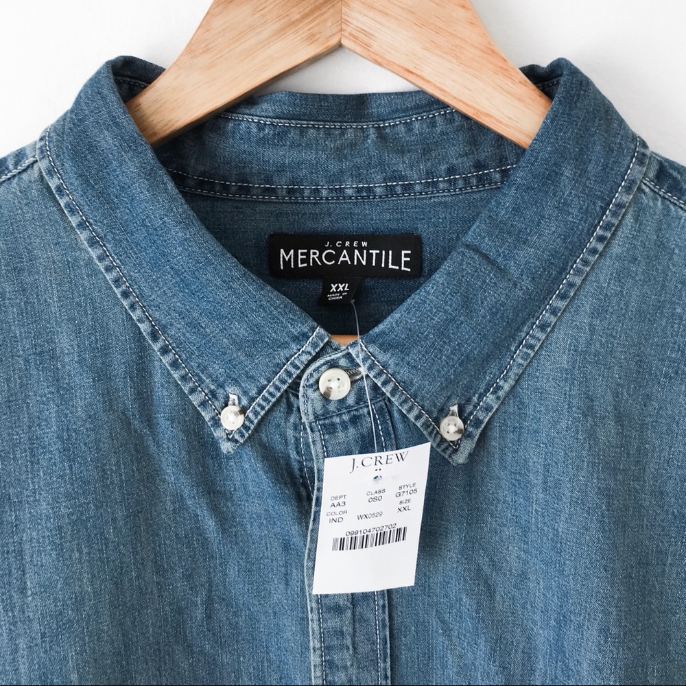 NEW J. Crew Indigo Denim Shirt - Picture 3 of 8